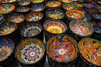 Colourful pottery from Turkey